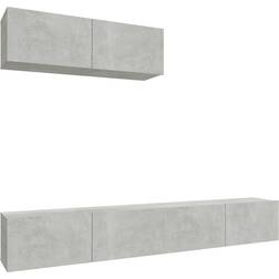 vidaXL 3114481 Concrete Grey TV-bänk 200x30cm 3st