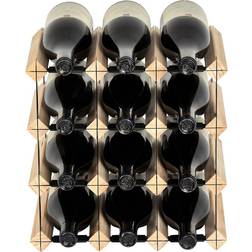 mensolas 12 Bottles Pine Wine Rack