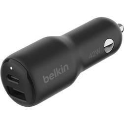Belkin Boostcharge Dual Car Charger 42w Svart