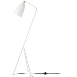 GUBI Gräshoppa Alabaster White Glossy Floor Lamp 125.3cm