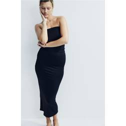 H&M Ladies Black Microfibre maxi skirt