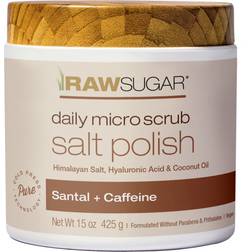 Raw Sugar Daily Micro Scrub Salt Polish Santal + Caffeine 425g