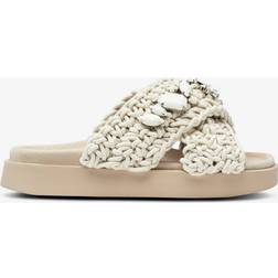 INUIKII Woven Stones Slippers & Mules - Creme