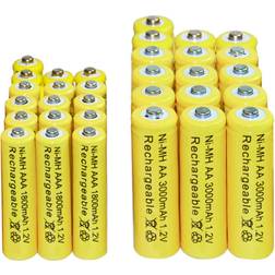 Jungla Rechargeable Battery AA 3000mAh + AAA 1800mAh 32-pack