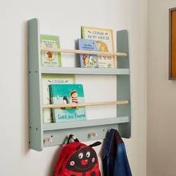 Dunelm Kid's Mia Small Wall Bookcase Sage Green