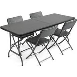 Christow Rattan Effect 4 Patio Dining Set