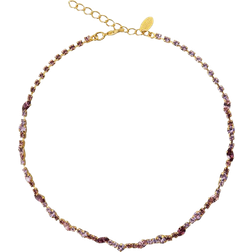 Caroline Svedbom Antonia Necklace - Gold/Purple