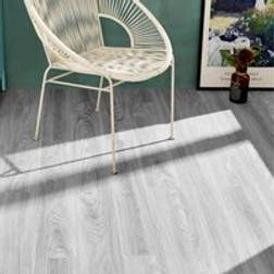 LivingAndHome Wood Grain Self-adhesive PVC Laminate Flooring Light Grey