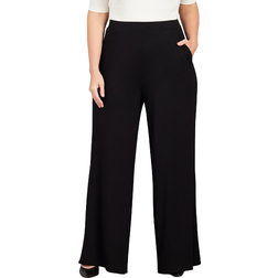 Catherines Curvy Collection Wide Leg Pant Plus Size - Black