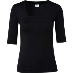 Akris Square Neck Jersey Top - Black