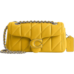 Coach Tabby Shoulder Bag 20 With Quilting - Silver/Canary