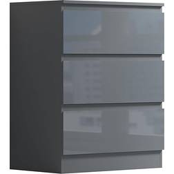 Fwstyle Large Matt Grey Chest of Drawer 60x77cm