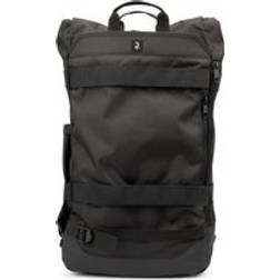 OXELO Rolltop Skateboard Backpack With Built-in Skateboard Tool Bp500 Black