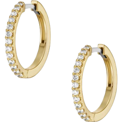 Fossil Ellis All Stacked Up Hoop Earrings - Gold/Silver/Transparent