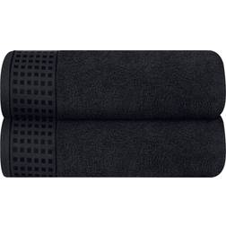 Glamburg Cotton 2 Bath Towel Black (100x70cm)