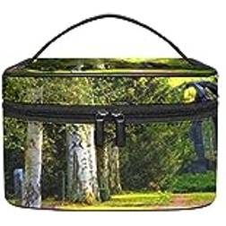 Green Wonderland Garden Nature Makeup Organizer Bag