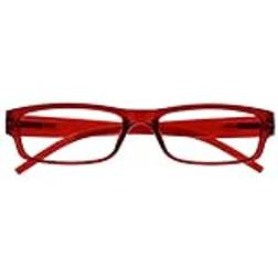Opulize The Reading Glasses Company Unisex Ace Reading Glasses, Rot, 1,50 Dioptrien
