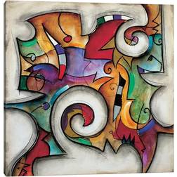 Metro Lane Swirl Multicolor Wall Decor 45.7x45.7cm