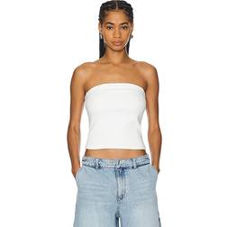 Abrand Women's Heather Icon Tube Top in White