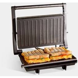 VonShef Panini Press Grill – Sandwich Toaster 2 Slice with Non-Stick Plates, 1000W, Deep Fill Toastie Maker with Floating Hinge, Auto Temperature Control