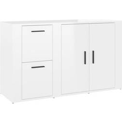 vidaXL Engineered White High Gloss Buffet 100x59.5cm