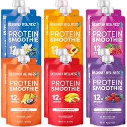 Designer Wellness Protein Smoothie Mixed Variety 4.2oz 12