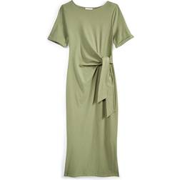 On 34th Women's Crewneck Wrap Tie Dress - Olivine