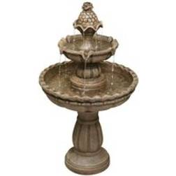 Primrose Water Fountain Feature Stone Effect 2 Tier Jata