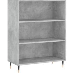 vidaXL Engineered Wood Concrete Grey Bogreol 90cm