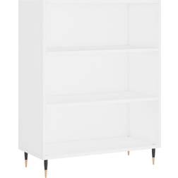 vidaXL Engineered Wood White Bokhylla 90cm