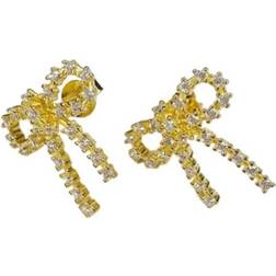 Pico Arco Mini Earrings - Gold/Transparent