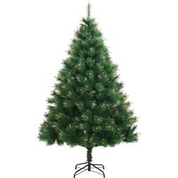 vidaXL Hinged Green/Yellow Árbol de Navidad 120cm