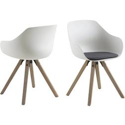 Act Nordic Tina White/Natural Køkkenstol 80.5cm 2stk
