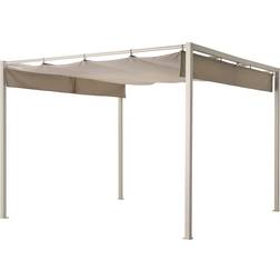 IKEA HAMMARÖN pergola, gråbeige/mörk gråbeige, 300x300