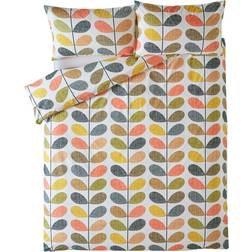 Orla Kiely Scribble Stem Duck Egg Orange/Green/Brown Bettbezug Mehrfarbig (220x260cm)