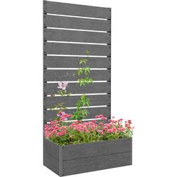 OutSunny Raised Garden Bed with Trellis Planter