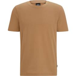 HUGO BOSS Tiburt 240 Bubble Jacquard Structure Cotton Blend T-shirt - Beige