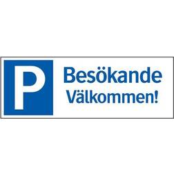 Systemtext Parking Sign Visitors Welcome 297x105mm