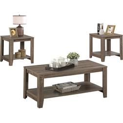 Monarch Specialties Rectangle Dark Taupe Small Table 20x42" 3