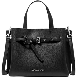 Michael Kors Emilia Small Pebbled Leather Satchel - Black