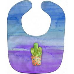 Carolines Treasures Cactus Blue & Purple Watercolor Baby Bib