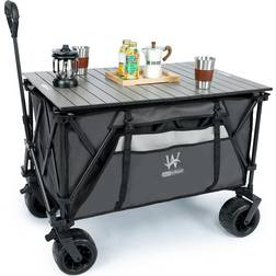 WHITSUNDAY Heavy Duty Collapsible Wagon Cart,Folding Outdoor Wagon