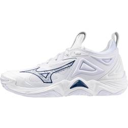 Mizuno Wave Momentum Women's Volleyball Shoe, White-Navy