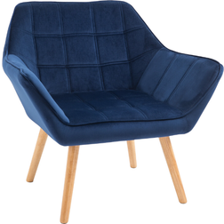 Homcom Luxe Velvet Blue Armchair 72.5cm