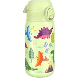 ION8 Leak Proof Flip-Top Stainless Steel Kids Water Bottle Dishwasher-Safe Dinosaurs 400ml 13oz