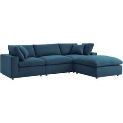 modway Commix Down-Filled Azure Sofa 35" 4 4 Seater