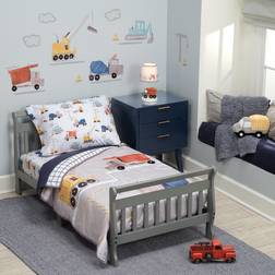 Bedtime Originals 4-Piece Construction Zone Gray/Navy/White Toddler Set