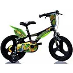 Dino 14in Black/Green Kids Bike