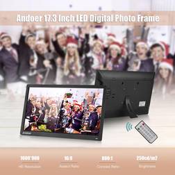 Andoer 17.3 Inch Desktop Photo Picture Frame Album 1600*900 Resolution TN