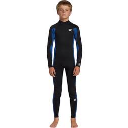 Billabong 2024 Junior Foil 3/2mm Back Zip Wetsuit Mid Blu
